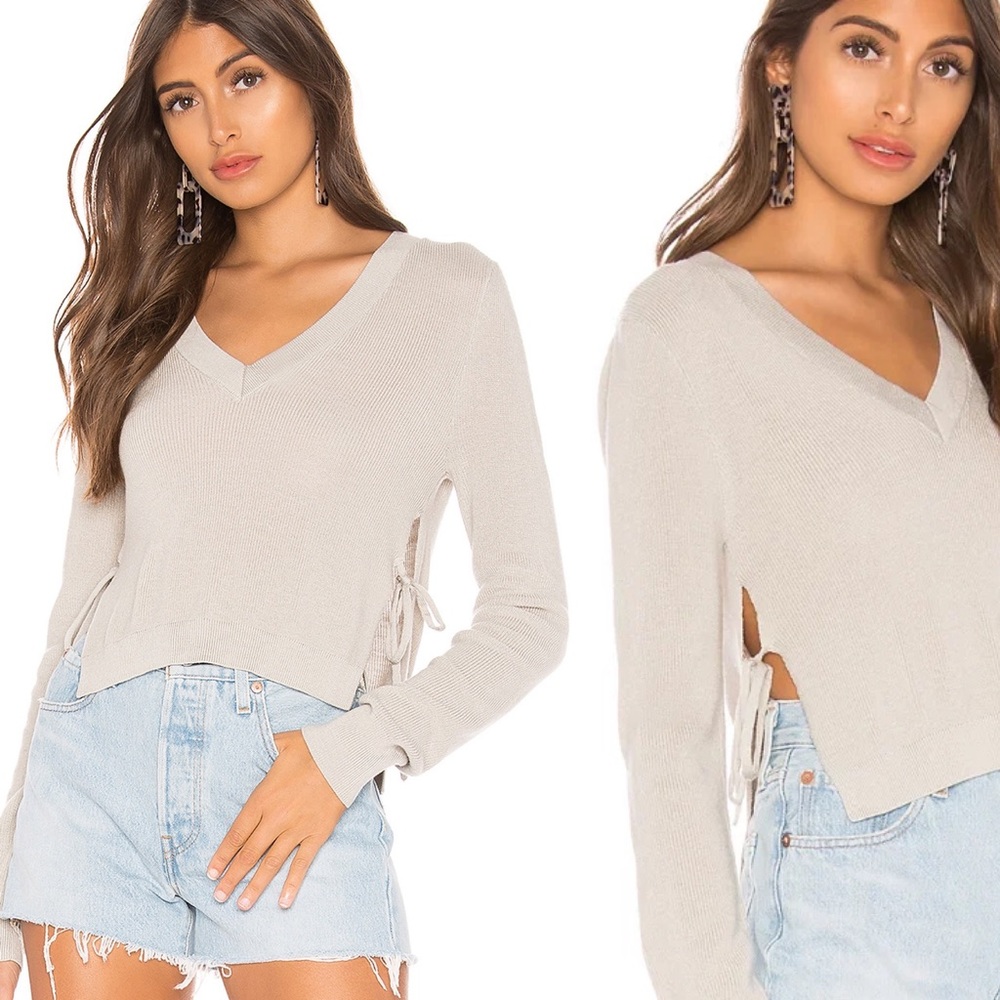 MAJORELLE Stay Together Sweater In Silver Grey